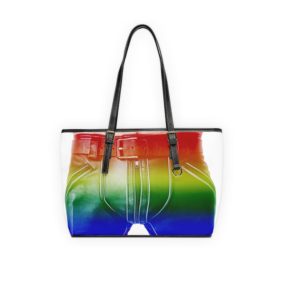 Rainbow Colours Leather Fashion Tote Bag